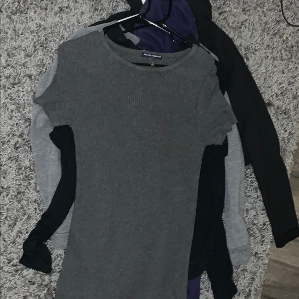 short sleeve gray dress